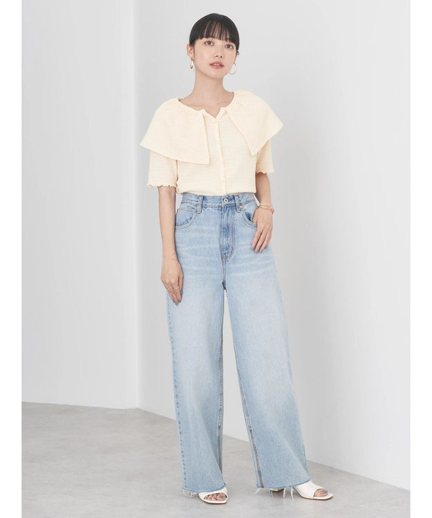 earth music&ecology ビッグカラーカットプルオーバー Yellow