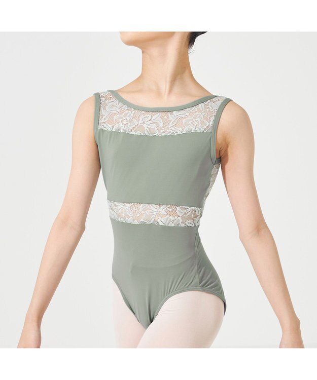 Chacott 【MAY NAGAHISA】ジュニア ノースリーブレオタード シーグリーン