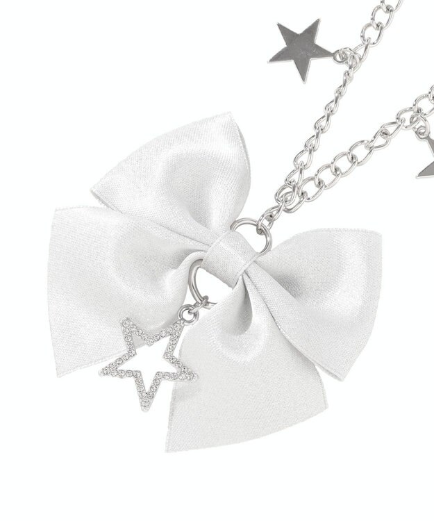 Maison de FLEUR スターリボンバッグチャーム Silver