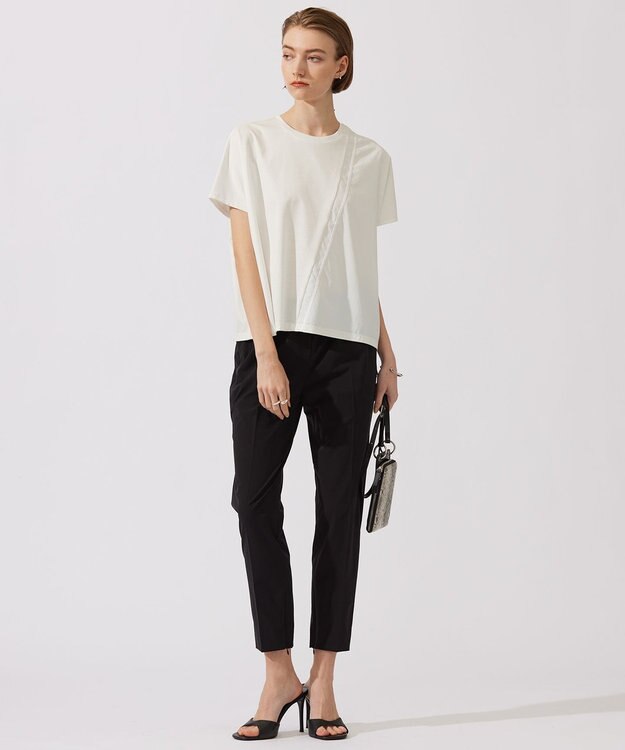 ICB 【洗える】シルケットコンビスムース カットソー オフホワイト系