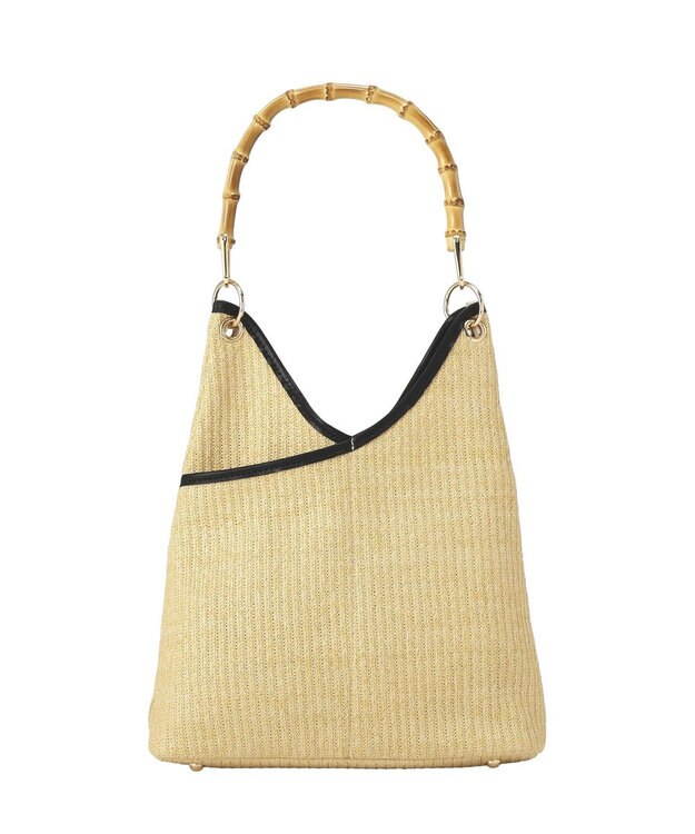 YECCA VECCA 【A4対応】チャーム付き2wayショルダーバッグ Beige