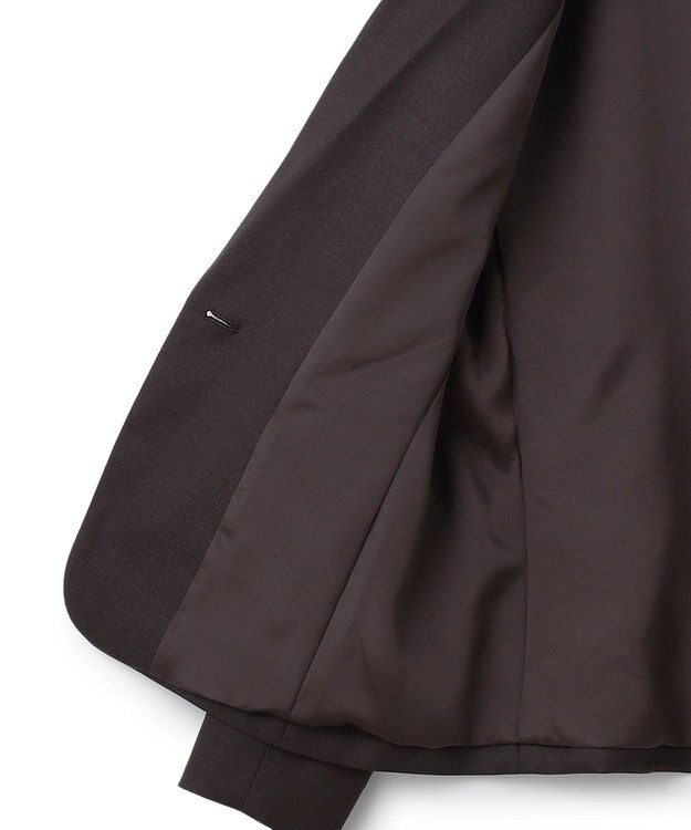 ICB 【洗える】プロヴィスウールツイル テーラードジャケット チャコール系