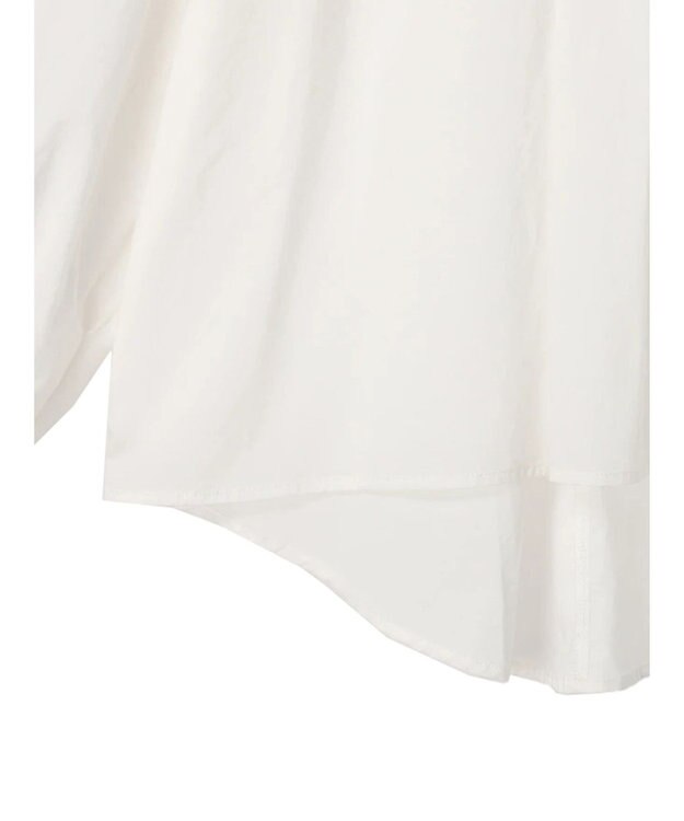 CRAFT STANDARD BOUTIQUE パールボタンピコフリルブラウス Off White