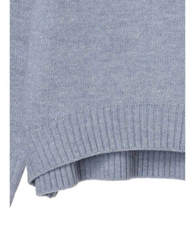 Green Parks ｆｕｗａっとメランジタートルニットプルオーバー Sax