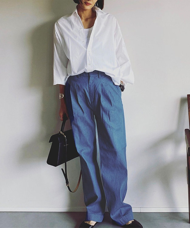 woadblue GLORY ツータック パンツ BLUE