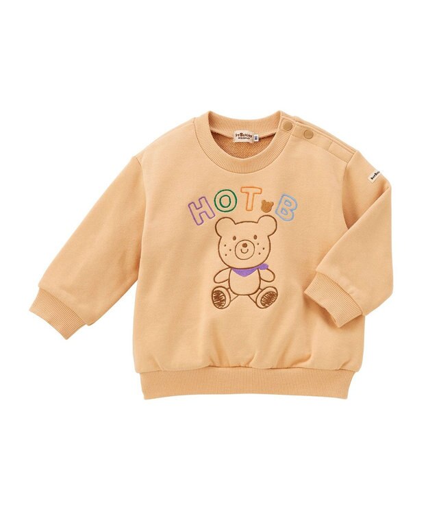 MIKI HOUSE HOT BISCUITS 【80-110cm】【NEW Color Series】裏毛パイル素材 トレーナー ベージュ