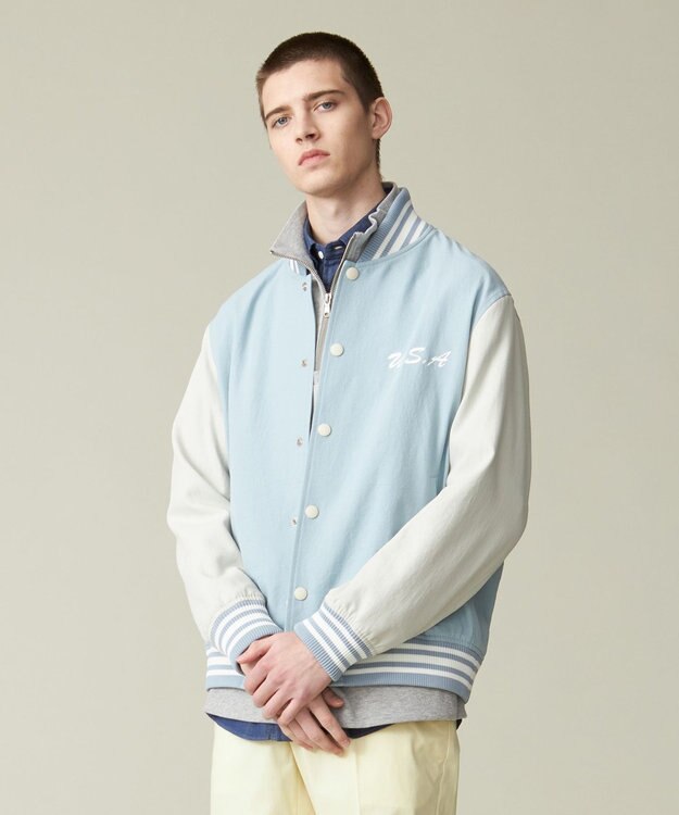 J.PRESS MEN 【数量限定カラー有】スタジアムジャンパー サックスブルー系