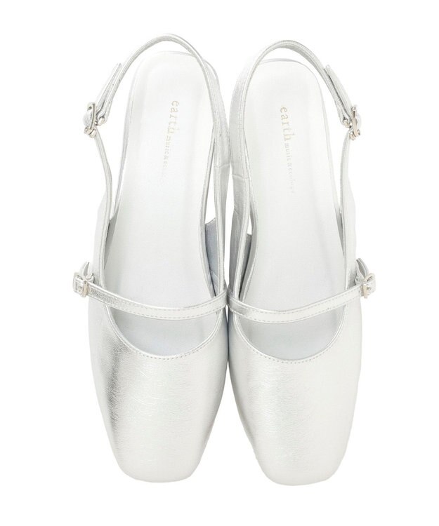 earth music&ecology 【予約】ベルトミュールパンプス シルバー