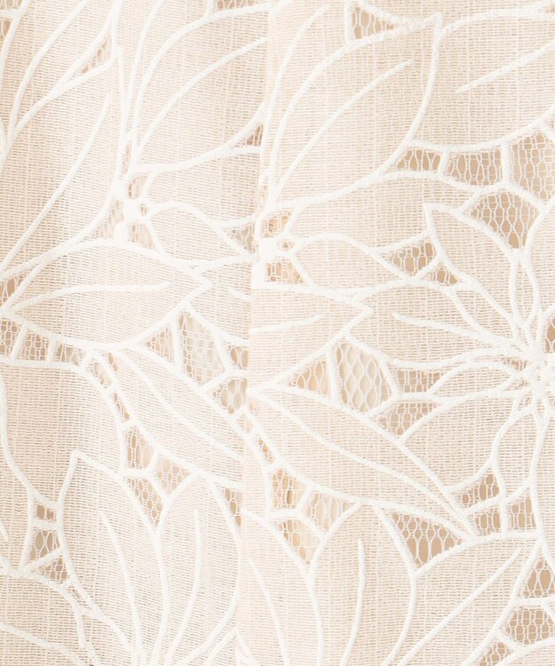 Feroux フラワーオパールレース スカート ベージュ系