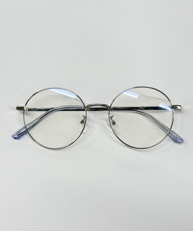 WEGO ラウンドメタルフレームアイウェア シルバー