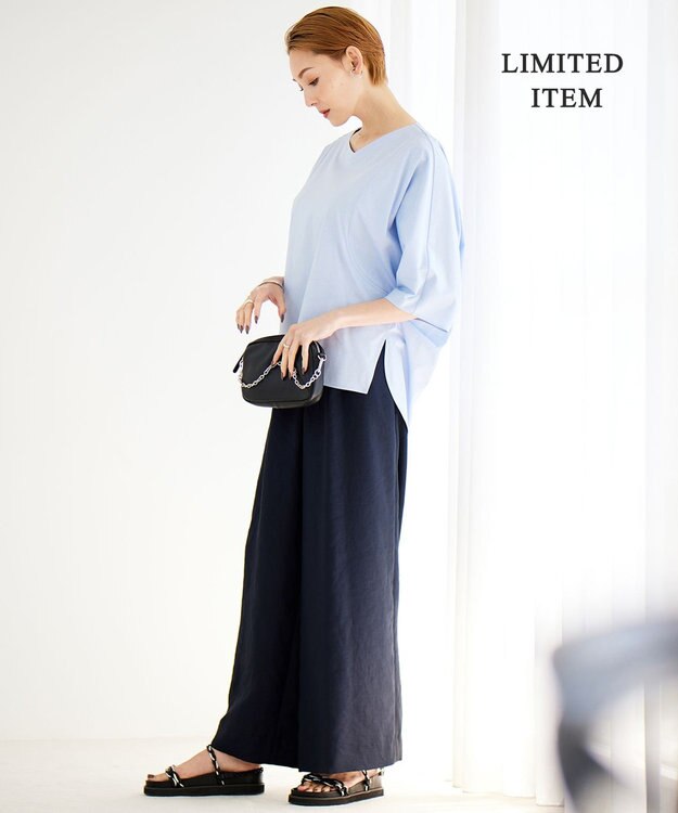 ICB 【WEB限定】 Slub タックパンツ ネイビー系