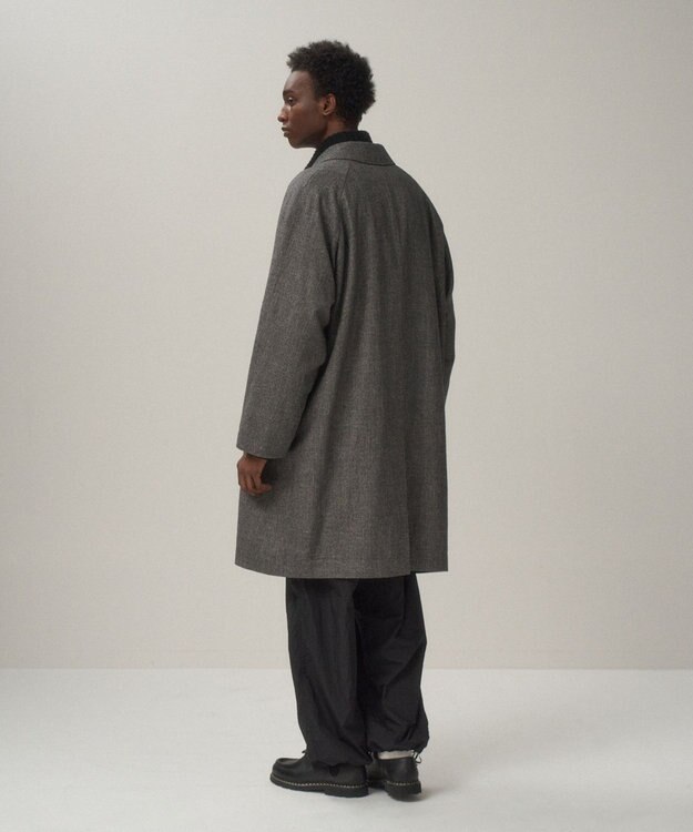 ATON LINEN WOOL TWILL | バルマカーンコート - UNISEX CHECK