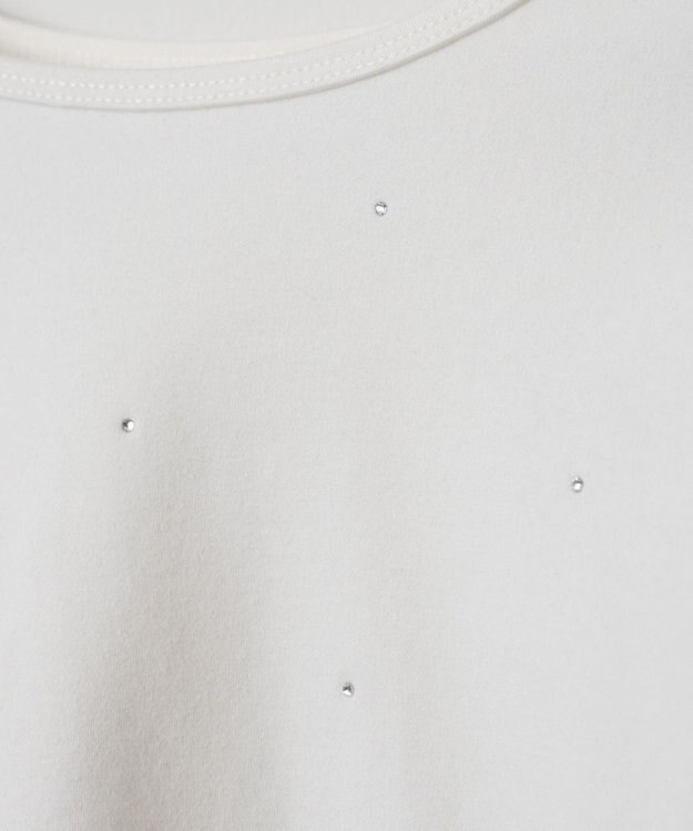 WEGO ラインストーンドットロンT オフホワイト