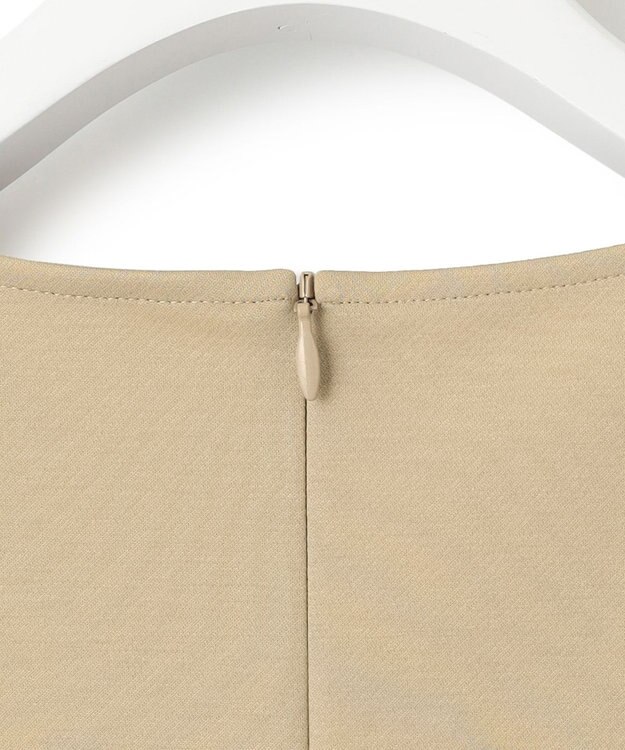 23区 L 【洗える】コンビネーション キャンディースリーブ カットソー ベージュ×ホワイト