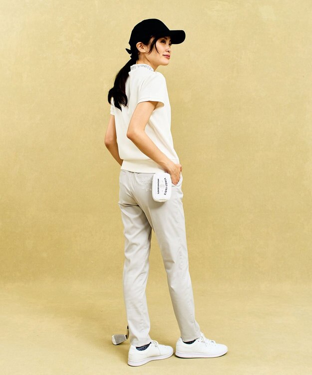 23区GOLF 【WOMEN】動きやすさ抜群の新機能「ウエストムーブ」カジュアルパンツ ライトグレー系