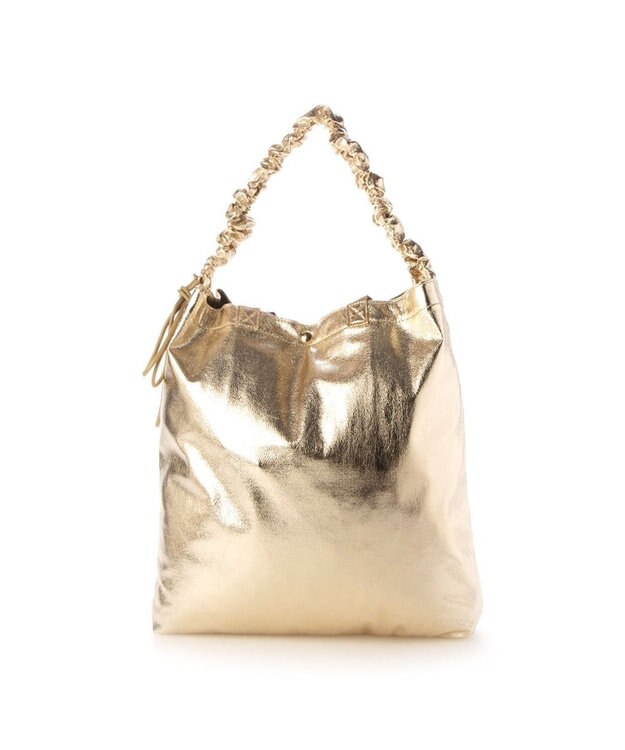 UNBILLION カシュカシュ cachecache / メタリックシャーリングポケッタブルトート ゴールド