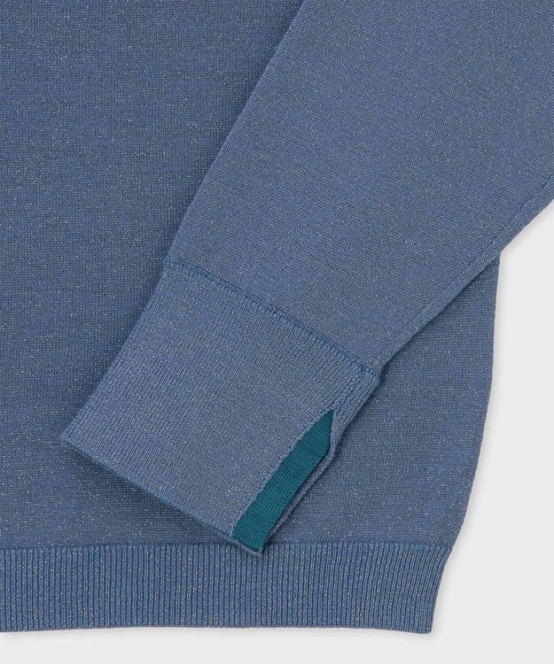 Paul Smith ソフト クロップド ラメ ニット グレイッシュブルー