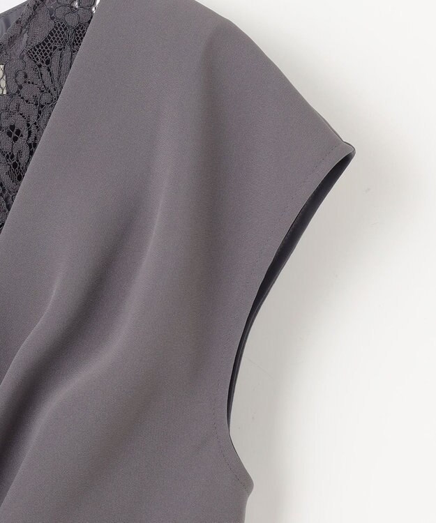 ANY SIS 【Lily Calin】カシュクールタック ドレス スレート