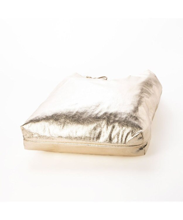 UNBILLION カシュカシュ cachecache / メタリックシャーリングポケッタブルトート ゴールド