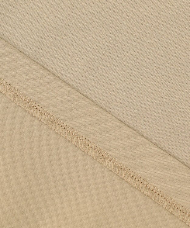 23区 L 【洗える】コンビネーション キャンディースリーブ カットソー ベージュ×ホワイト