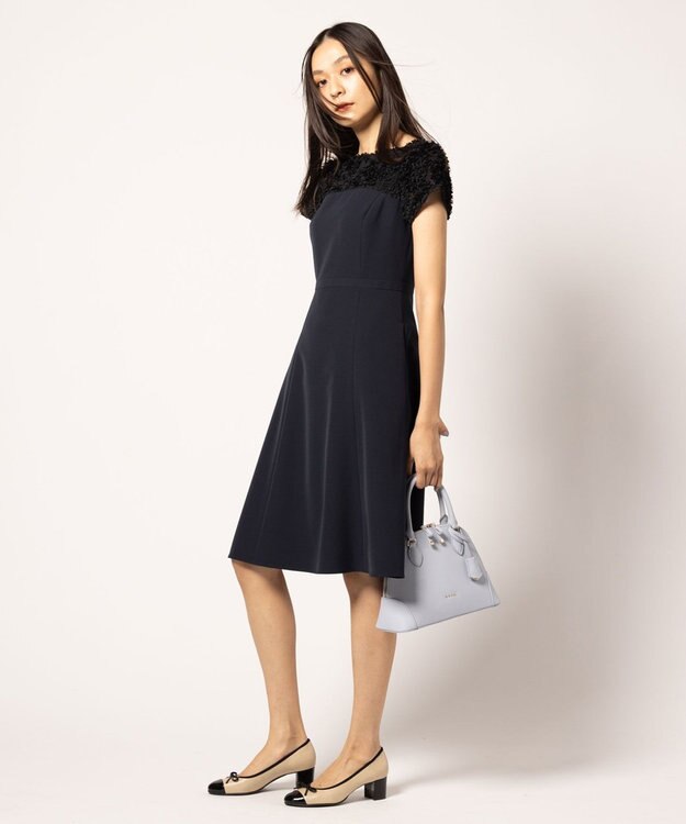 TOCCA 【00サイズあり・洗える】FLY FRERRY ドレス ネイビー×ブラック