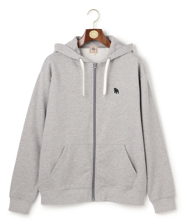 J.PRESS MEN 【WEB・一部店舗限定】バックブル ジップアップパーカー ライトグレー系