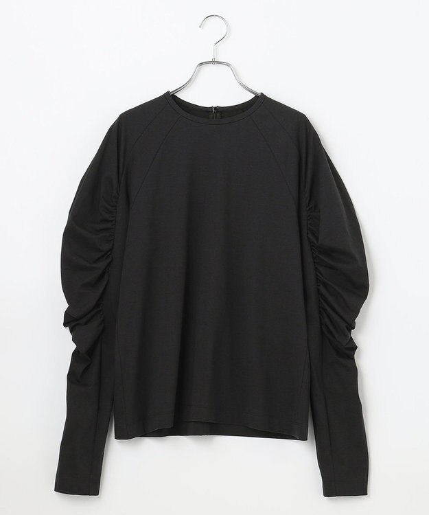 #Newans 【ANSWER for シティライフ】乾燥機対応！ギャザースリーブカットソー ブラック系