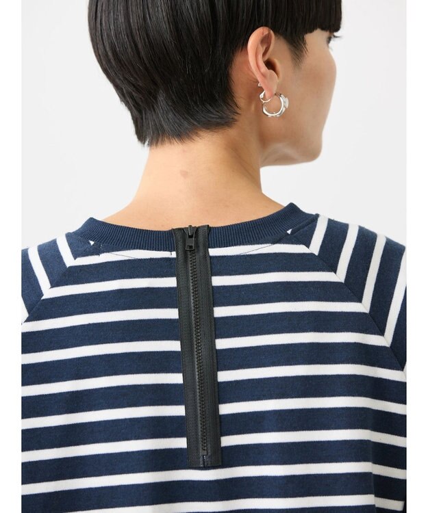 AMERICAN HOLIC バックＺＩＰロゴ刺繍ポンチチュニック Border