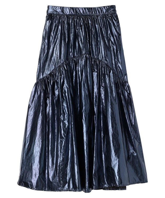 Green Parks ・ＥＬＥＮＣＡＲＥ　ＤＵＥ　メタリックティアードスカート Navy