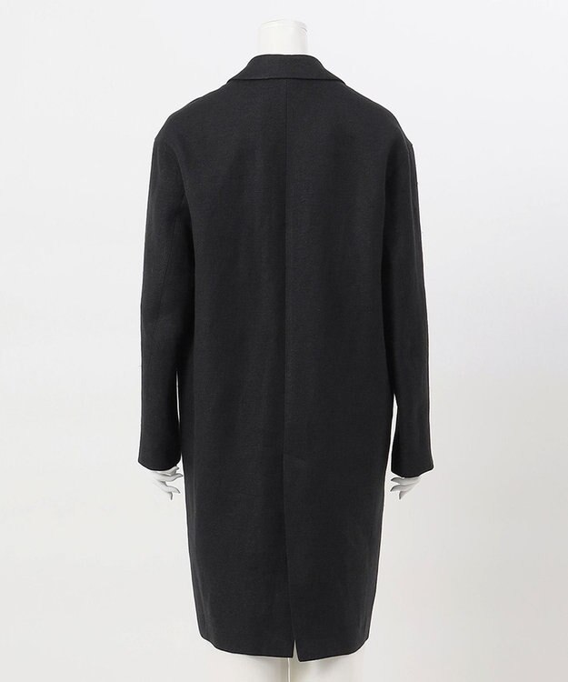 23区 【エステータ】シルクリネン チェスターコート ブラック系