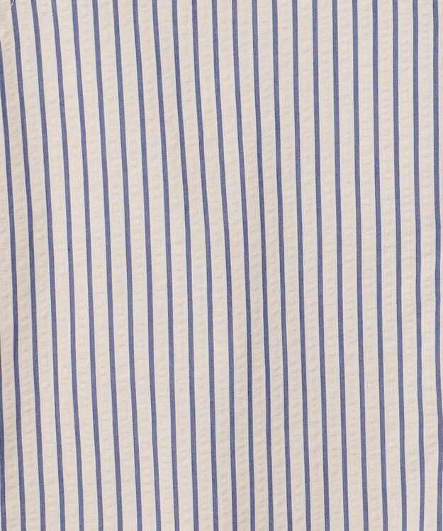 J.PRESS MEN 【KING SIZE】【クールマックス】サッカー マルチストライプ バンドカラーシャツ ベージュ系1