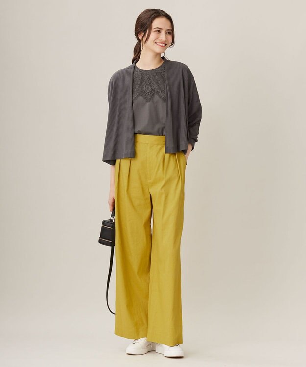 自由区 【洗える】レース Tシャツ スレート