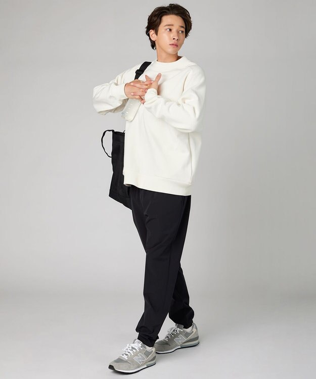 UNFILO MENS MOVE TEX モックネック裏起毛プルオーバー アイボリー系