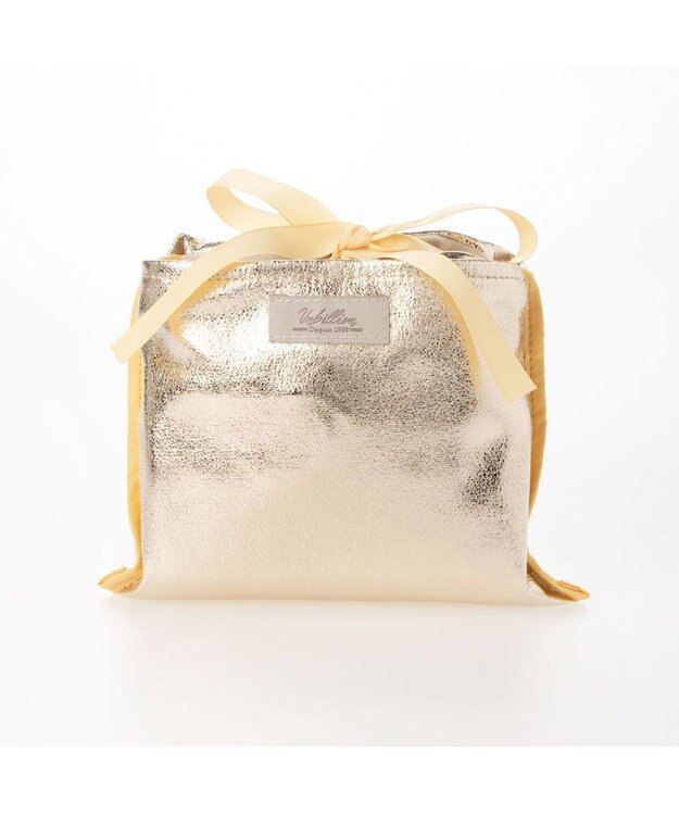 UNBILLION カシュカシュ cachecache / メタリックシャーリングポケッタブルトート ゴールド