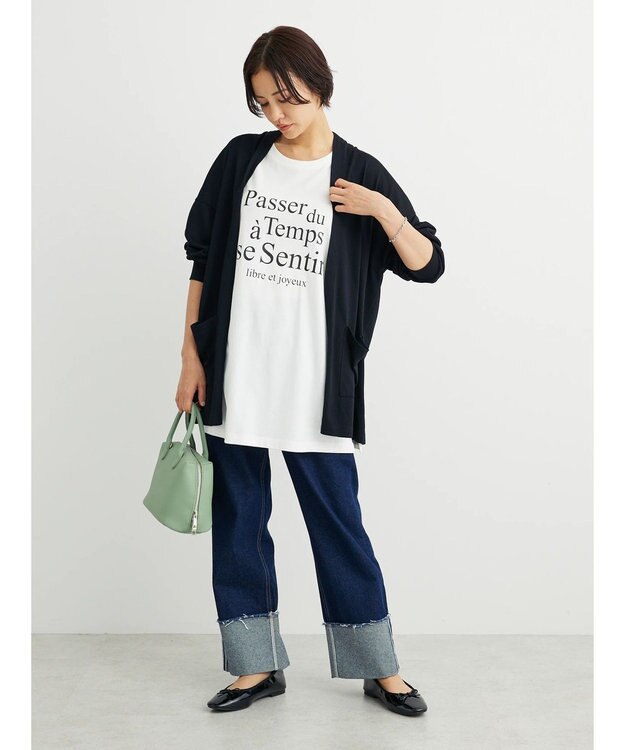 Green Parks ＵＶカットシアートッパーカーディガン Black