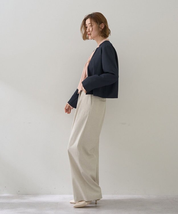 YECCA VECCA 【2点SET】ショートジャケットセットキャミワンピース Light Beige