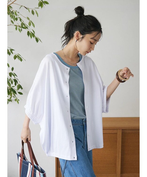 CRAFT STANDARD BOUTIQUE ２ＷＡＹカットカーディガン　 White