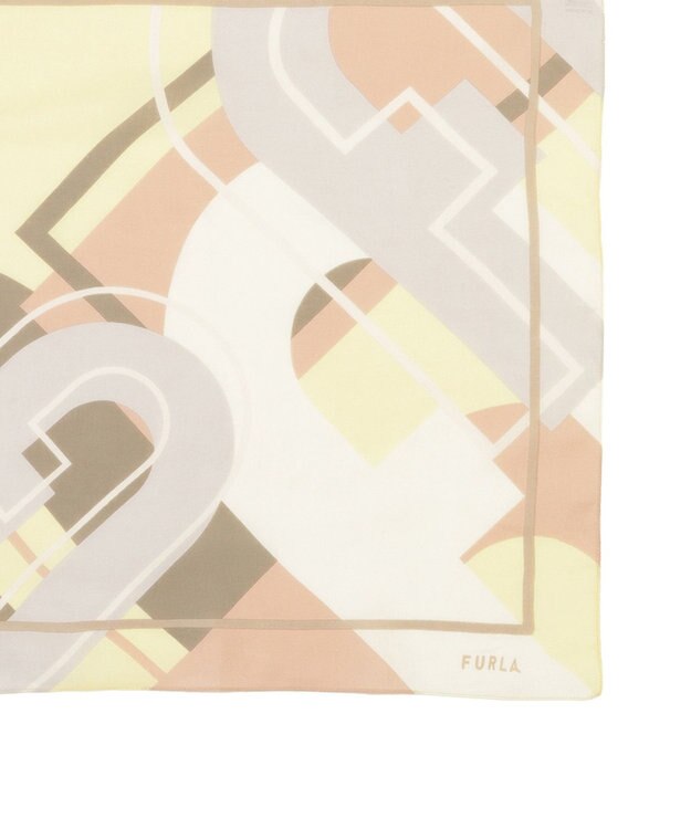 MOONBAT フルラ (FURLA) コットンプチスカーフ 50cm×50cm ライトイエロー