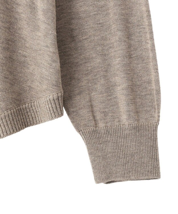 YECCA VECCA 裾ラメMIXラウンドヘムニット Gray Beige