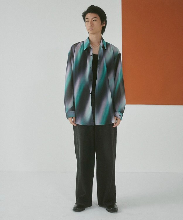 WEGO シアーパターンBIGシャツ（LS） 柄3