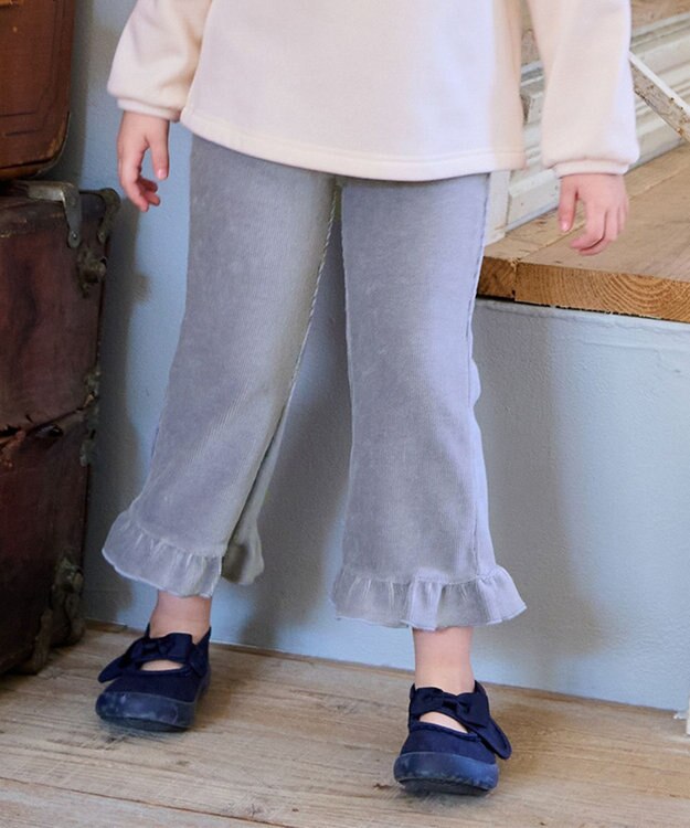 ANY KIDS カットコールフレアパンツ サックスブルー