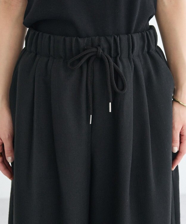 CRAFT STANDARD BOUTIQUE リネンライクワイドイージーパンツ Black