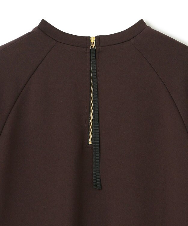 UNFILO BEAUTY FORM JERSEY Light バックZIPトップス ブラウン