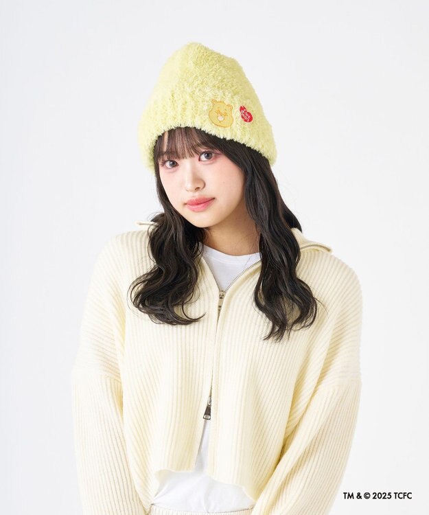 MOONBAT Care Bears(ケアベア) ボリュームへアリービーニー ニット帽 帽子 手洗い可能 ライトイエロー