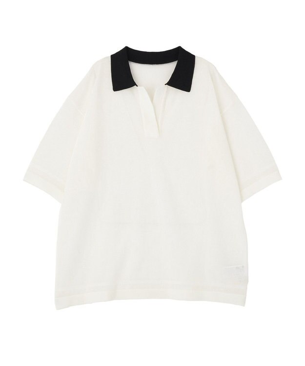 earth music&ecology シアーポロプルオーバー Off White