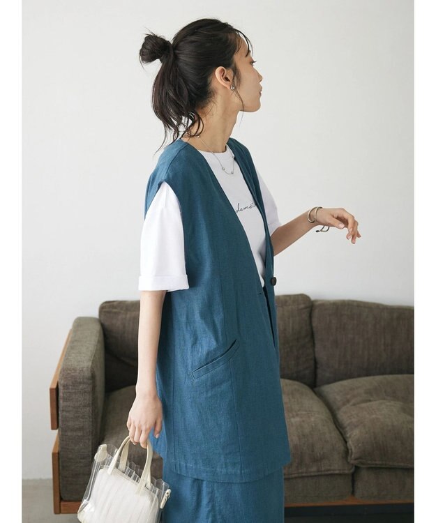 CRAFT STANDARD BOUTIQUE 【キナリノ別注】リネンレーヨンジレベスト Ivory