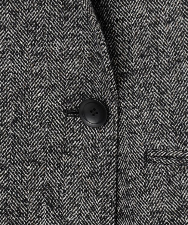 23区 S ヘリンボーンループツイード ジャケット ブラック系