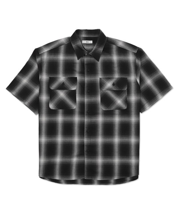 WEGO 【ユニセックス着用ITEM/SMLサイズ展開】オンブレチェックシャツ（SS） 柄1