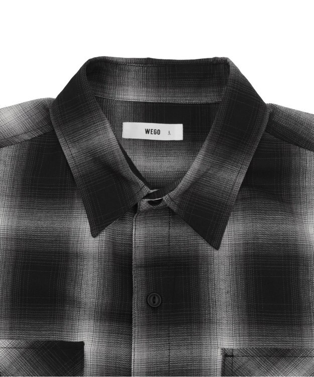 WEGO 【ユニセックス着用ITEM/SMLサイズ展開】オンブレチェックシャツ（SS） 柄1