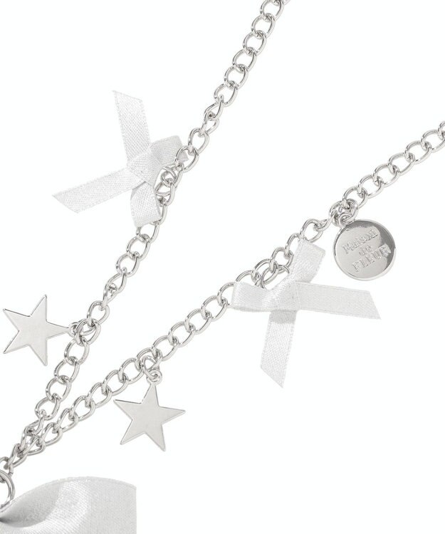 Maison de FLEUR スターリボンバッグチャーム Silver